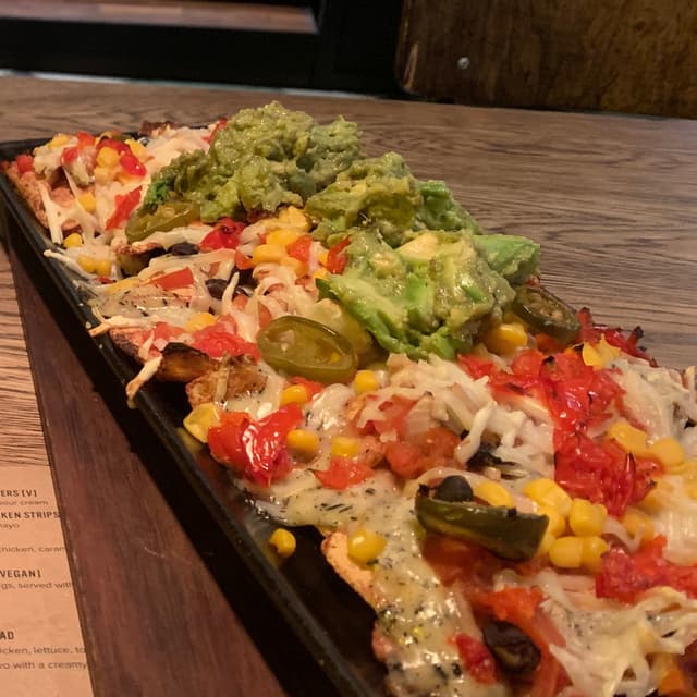 「vegan nachos」の料理の写真