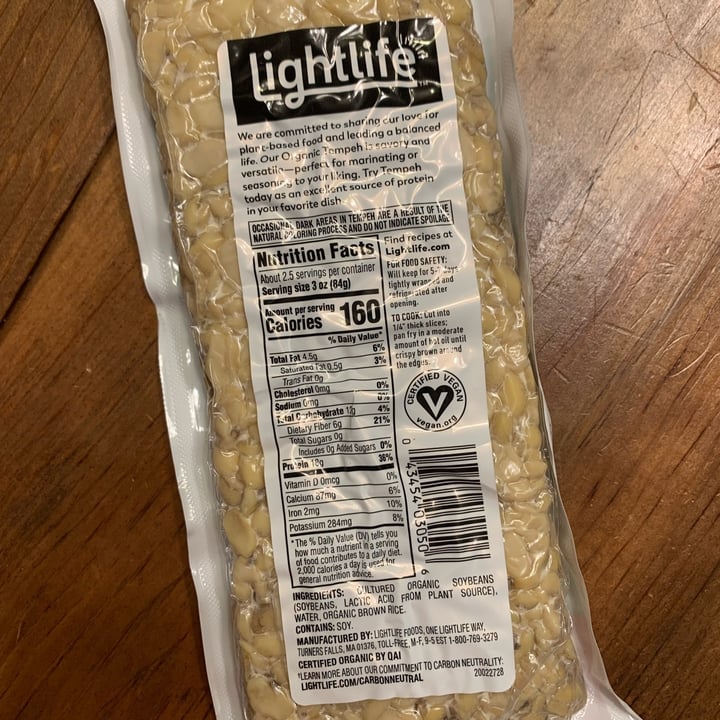 photo of Lightlife Original Tempeh shared by @roserose on  06 Jan 2022 - review