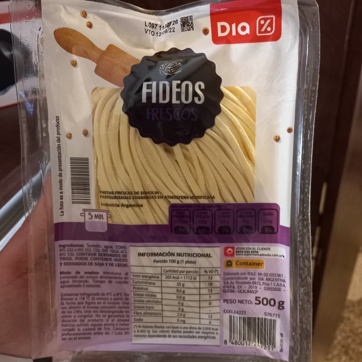 photo of Dia% Fideos frescos shared by @valentinao on  17 Apr 2022 - review