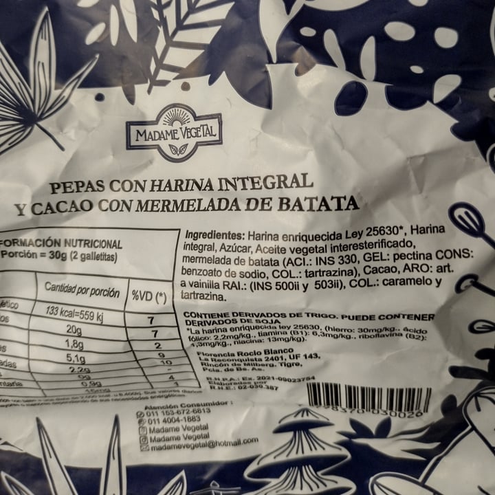 review photo of Madame Vegetal Pepas cacao con batata shared by @lucirss on 14 Jun 2022 - review