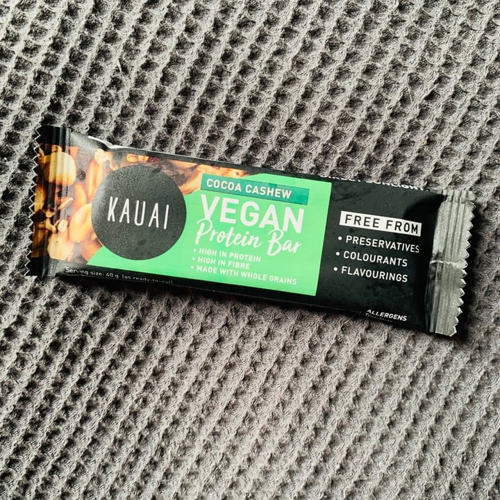 Kauai Cocoa Cashew Vegan Protein Bar Review abillion