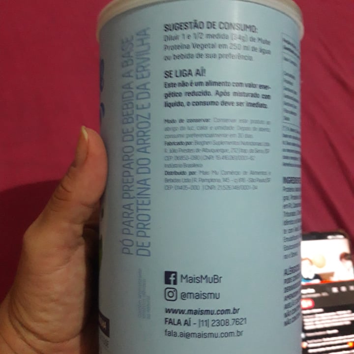 review photo of Maismu Proteína Isolada de Ervilha Chocolate com Avelã shared by @fernandabrodrigues39 on 05 May 2022 - review