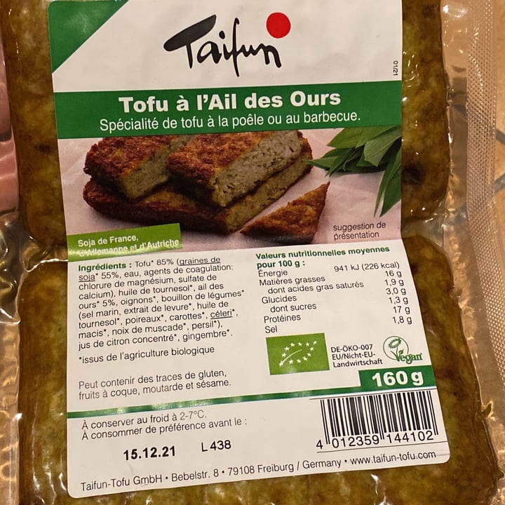 review photo of Taifun Filets de tofu Ă l'ail des ours shared by @ericaaaa on 01 Dec 2021 - review
