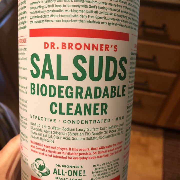 review photo of Dr. Bronner's Sal Suds Biodegradable Cleaner shared by @persch on 08 Jul 2021 - review