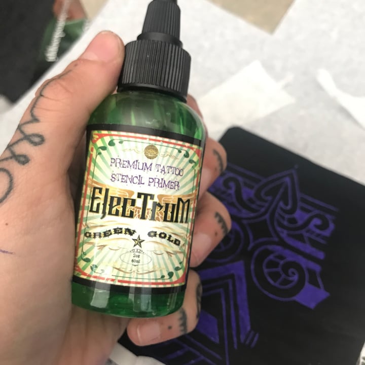 photo of Green Gold Electrum Premium Tattoo Stencil Primer shared by @annbience on  31 Aug 2021 - review