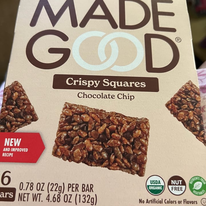 photo of Made Good Chocolate Chip Crispy Squares shared by @allycat38 on  09 Oct 2022 - review