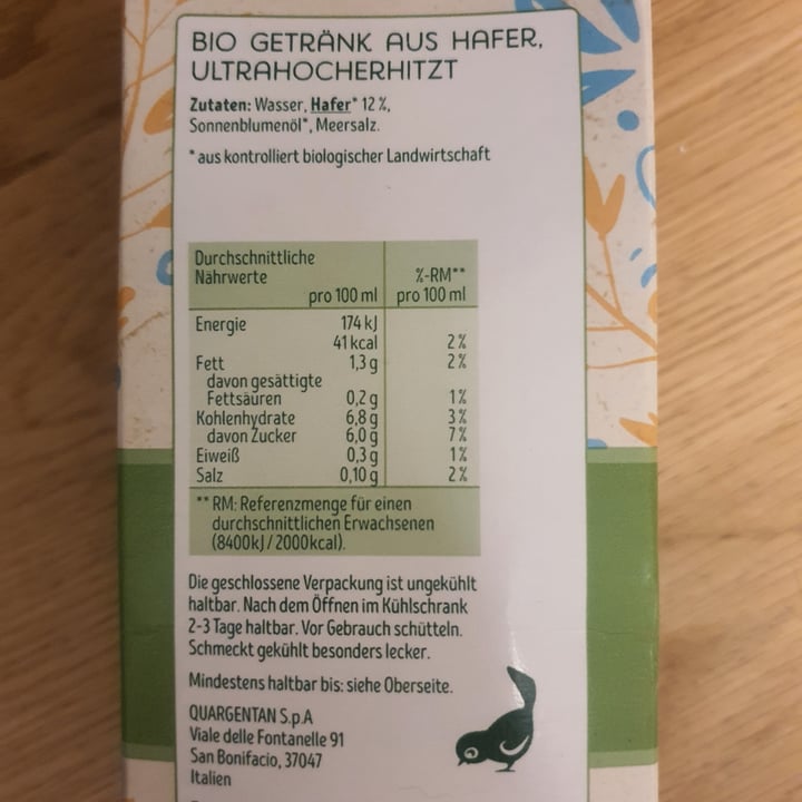 photo of Natur Gut Bio Haferdrink shared by @jeanneloani on  11 Oct 2021 - review