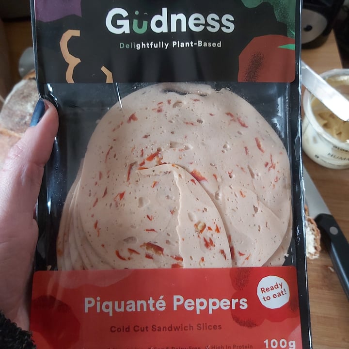 review photo of Gudness Plant-Based Deli Guideness Piquantè Peppers Cold Cut Sandwich Slices shared by @karen93 on 21 Jul 2022 - review