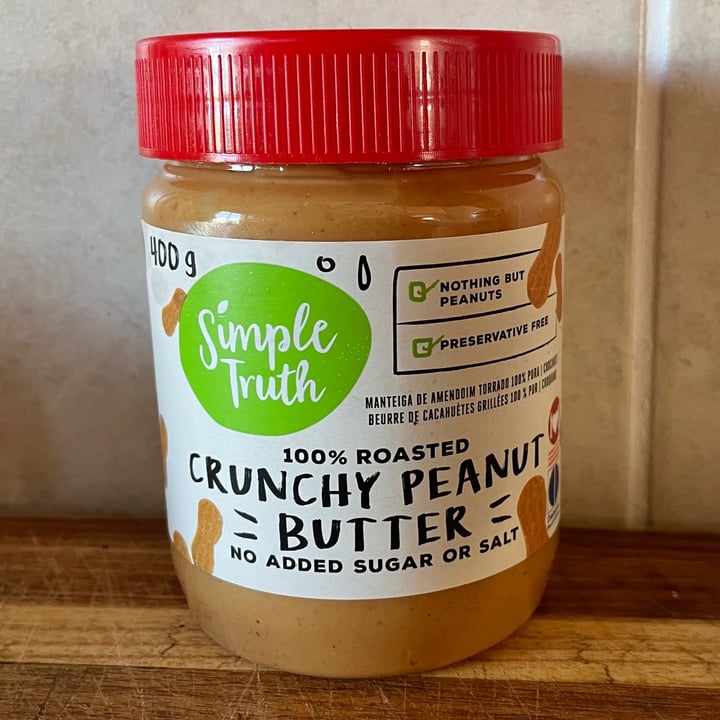 photo of Simple Truth Crunchy peanut butter No Added Sugar or Salt shared by @thehumblechickpea on  04 Sep 2021 - review