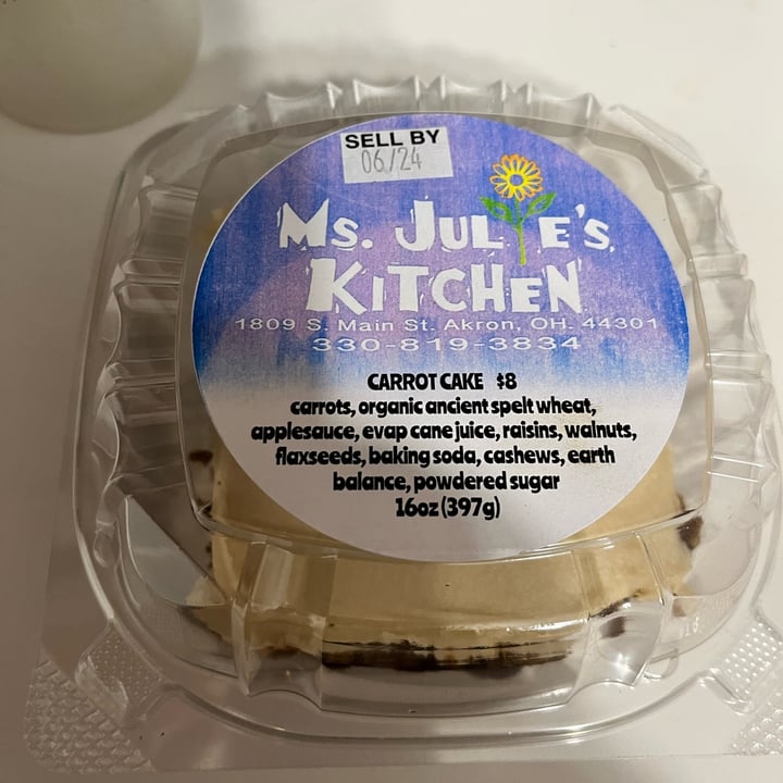 photo of Ms. Julie's Kitchen Carrot Cake shared by @kristin548 on  21 Jun 2022 - review