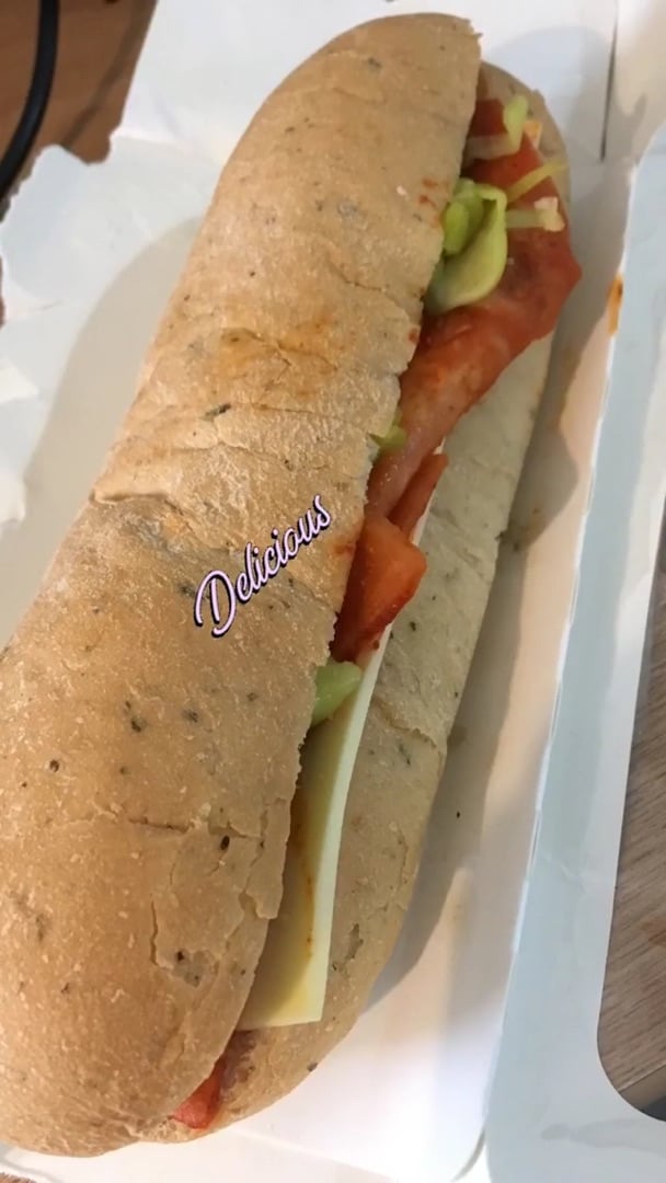 photo of Wicked Italian style cold cut sub shared by @plantboi on  18 Apr 2020 - review