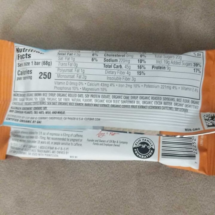 photo of Clif Bar Caramel Macchiato shared by @tina360 on  06 Dec 2022 - review