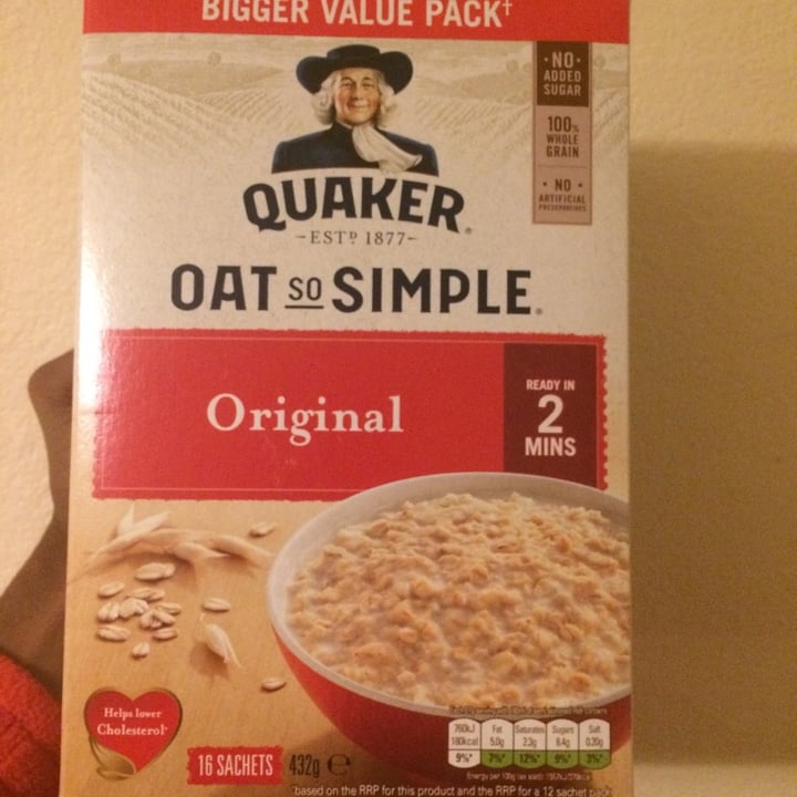 photo of Quaker Instant Oatmeal Original shared by @luke37 on  24 Dec 2020 - review