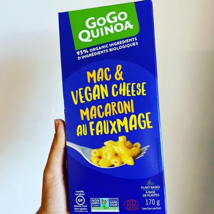 photo of GoGo Quinoa Mac & vegan cheese shared by @allyoucandowithplant on  06 Dec 2021 - review