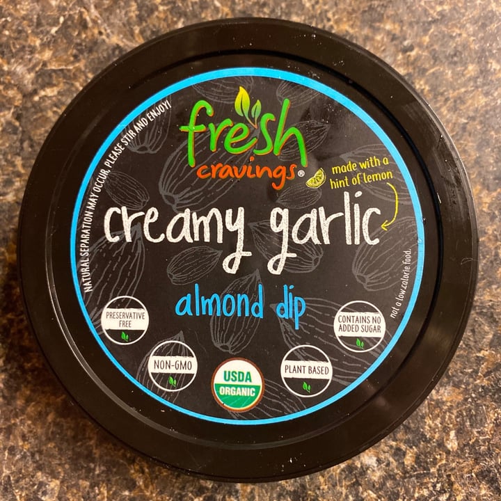 photo of Fresh Cravings Creamy garlic almond dip shared by @katieblueeyes on  01 Sep 2020 - review