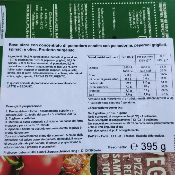 review photo of PIZZ‘AH veggi base pizza, peperoni grigliati shared by @egcmi on 23 Sep 2021 - review