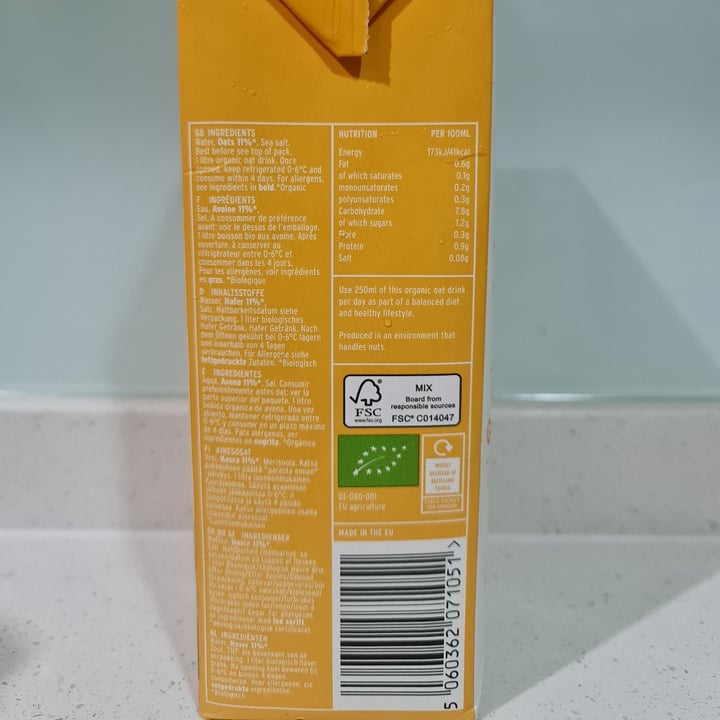 photo of Plenish Oat Milk shared by @fitsarah on  24 Mar 2021 - review