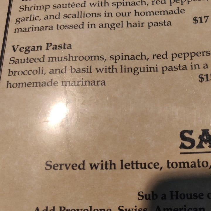 photo of Northwest Grille Vegan Pasta shared by @swegan on  04 Sep 2021 - review