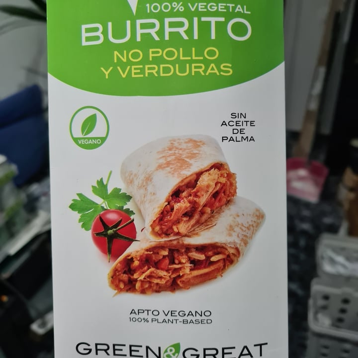 photo of Green&Great Burrito No Pollo Y Verduras shared by @happy4paws on  02 Apr 2022 - review
