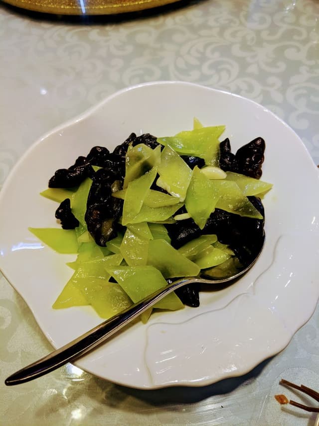 Photo of the dish “Celtuce with Black Fungus”