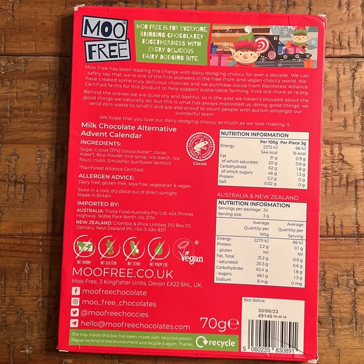 photo of Moo Free Advent Calendar shared by @whitneys6 on  04 Dec 2022 - review