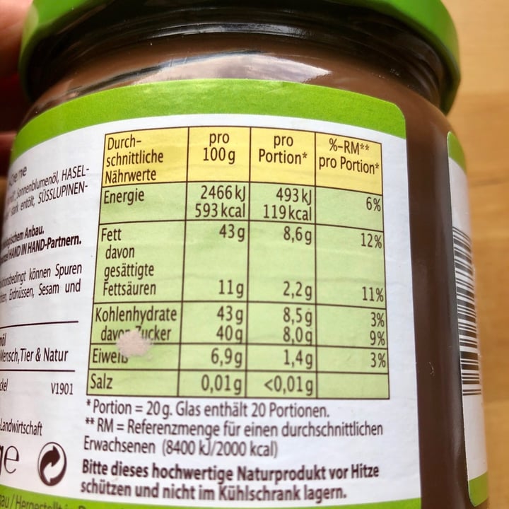 review photo of Bionella Bionella Chocolate Spread Nuss-Nougat-Creme shared by @ruebenbraut on 08 May 2020 - review