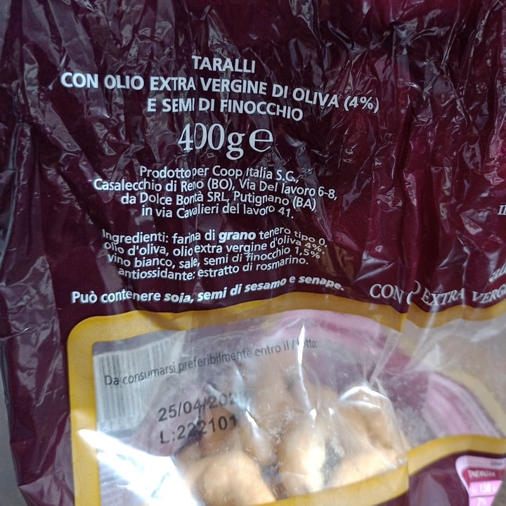 photo of Coop Taralli alla pugliese con semi di finocchio shared by @malpelo123 on  28 Aug 2022 - review