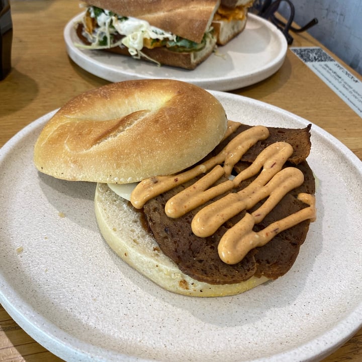 review photo of Shift Eatery THE BEST VEGAN BACON + EGG BAGEL IN THE WORLD shared by @egglings on 26 Oct 2020 - review