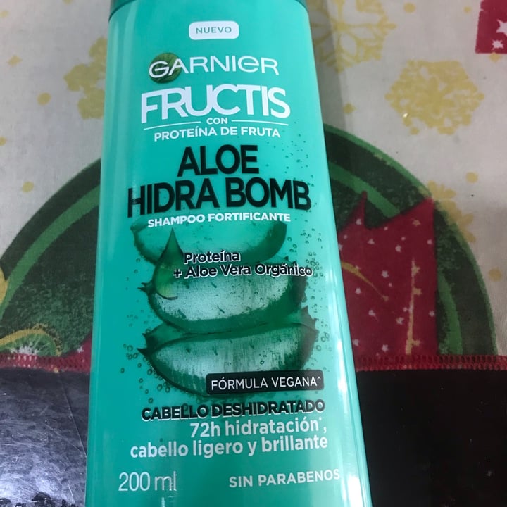 photo of Garnier Aloe Hidra Bomb Shampoo Fortificante shared by @nicolerodriguez on  01 Apr 2021 - review