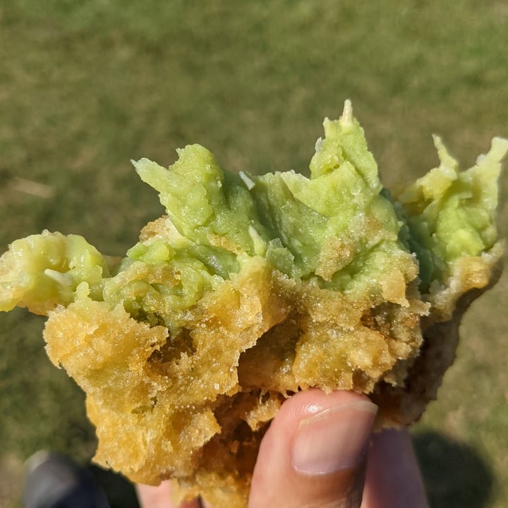 photo of Robertson's Fish and Chip Restaurant Pea Fritters, Battered Vegan Sausages & Chips shared by @benzole on  09 Sep 2021 - review