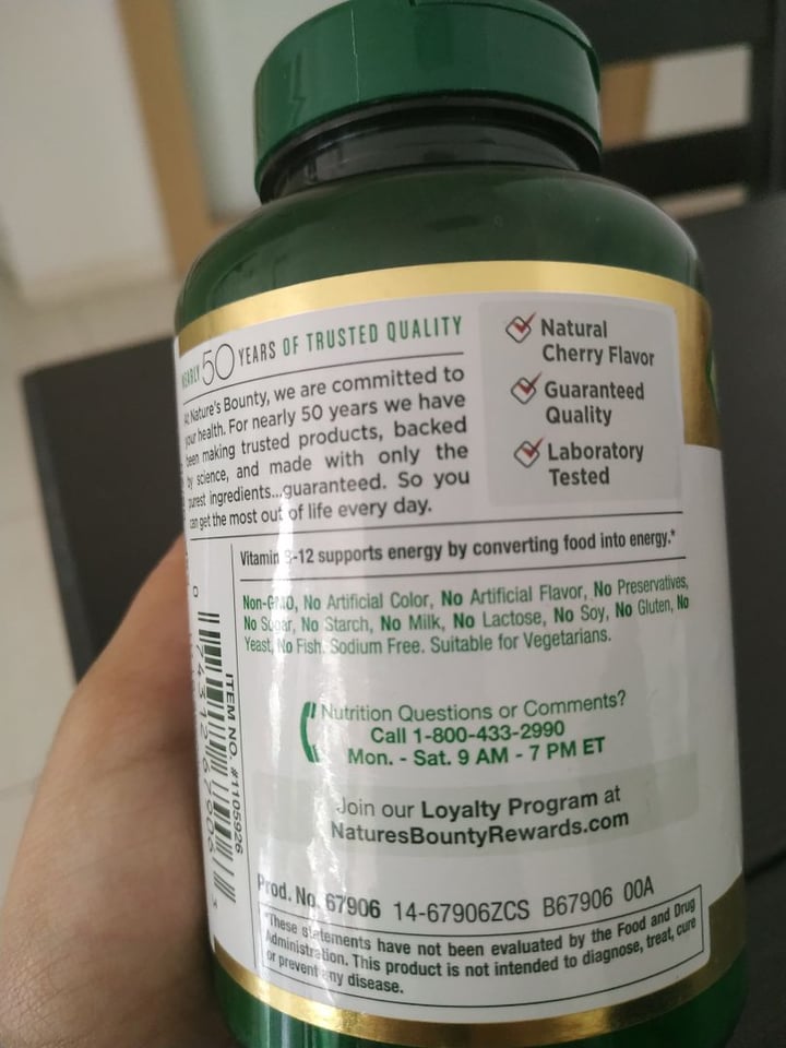 photo of Nature's Bounty Nature's Bounty B-12 shared by @thebackpacker on  13 Sep 2019 - review