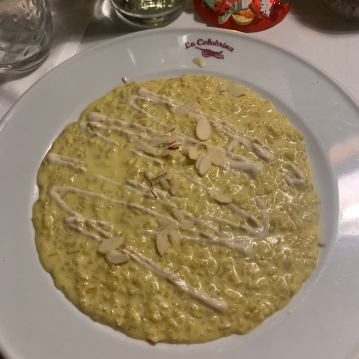 review photo of La Colubrina risotto Allo Zafferano Mantecato Con Crema Di Mandorle shared by @annaarcidiacono on 03 Dec 2022 - review