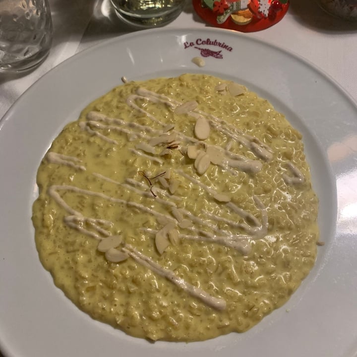 photo of La Colubrina risotto Allo Zafferano Mantecato Con Crema Di Mandorle shared by @annaarcidiacono on  03 Dec 2022 - review