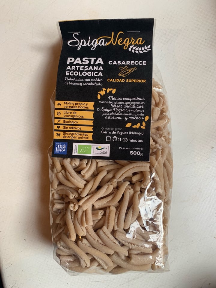 photo of Spiga Negra Casarecce Pasta Artesana Ecológica shared by @monicats on  29 Jan 2020 - review