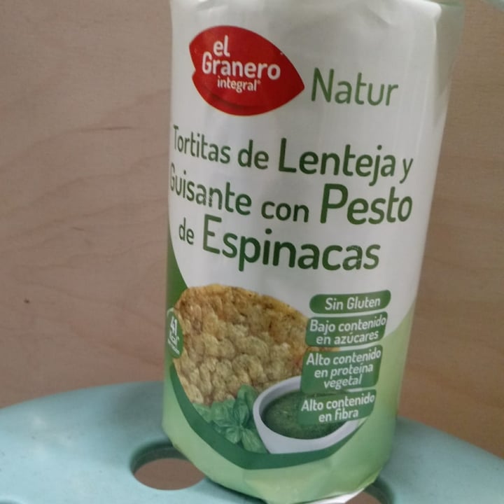 photo of El Granero Integral Tortitas de lenteja y guisante con pesto de espinacas shared by @mariencd on  28 Nov 2021 - review