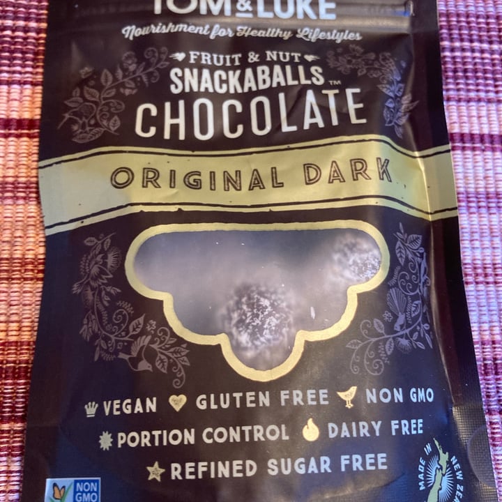 photo of Tom & Luke Fruit & Nut Snackaballs Chocolate Original Dark shared by @daisy20 on  08 May 2022 - review