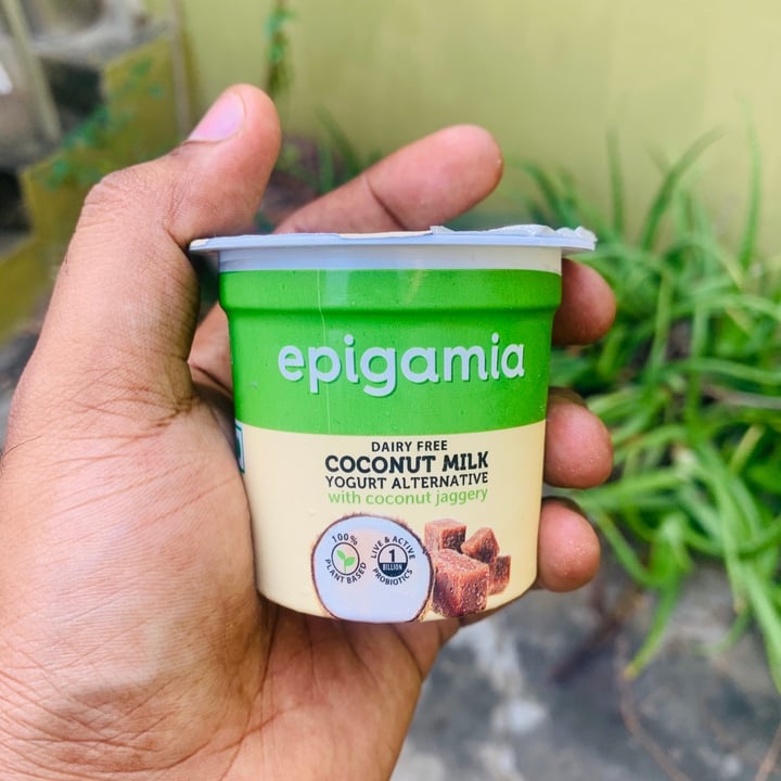 photo of Epigamia Coconut milk yogurt with coconut jaggery shared by @andyboimdu on  13 Dec 2020 - review