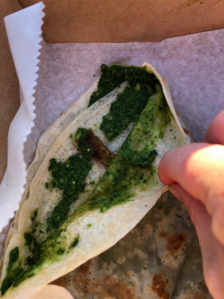 photo of Crepe and Spoon Sausage pesto crepe shared by @katiewink on  07 Apr 2020 - review