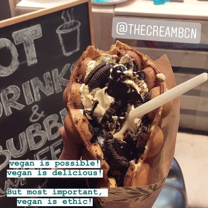 photo of The Cream Bcn Waffle + ice-cream shared by @silvestre on  21 Aug 2020 - review