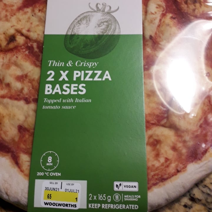 photo of Woolworths Food Pizza Base shared by @ginyandaisy on  29 Jun 2021 - review
