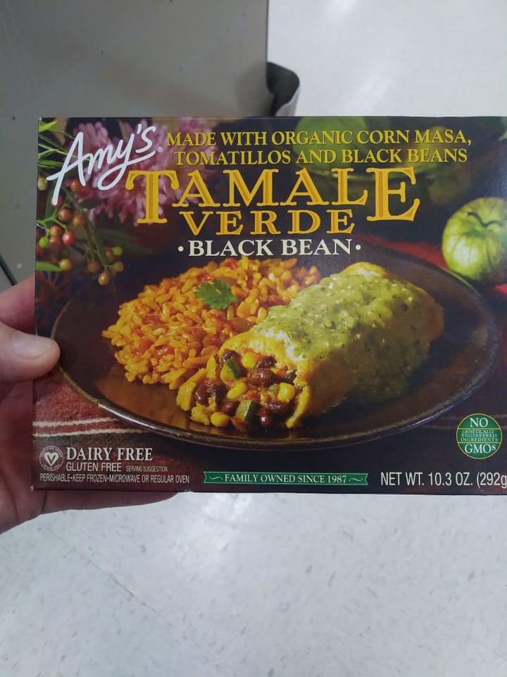 photo of Amy’s Amy's Tamale Verde Black Bean shared by @elementalv on  19 Dec 2019 - review