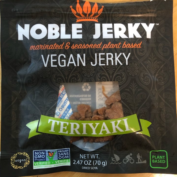 photo of Noble Jerky Vegan Jerky Teriyaki shared by @catsarekids2 on  14 Aug 2022 - review