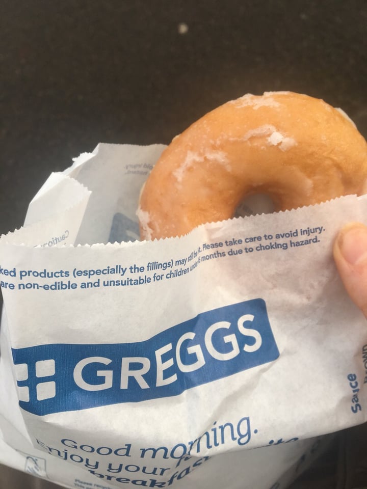 review photo of Greggs Vegan Glazed Ring Doughnut shared by @hannahkennedy on 06 Jan 2020 - review