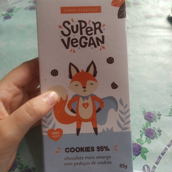 photo of Super Vegan Barra de Chocolate - Meio Amargo com Pedaços de Cookies shared by @imsbruna on  01 Oct 2022 - review