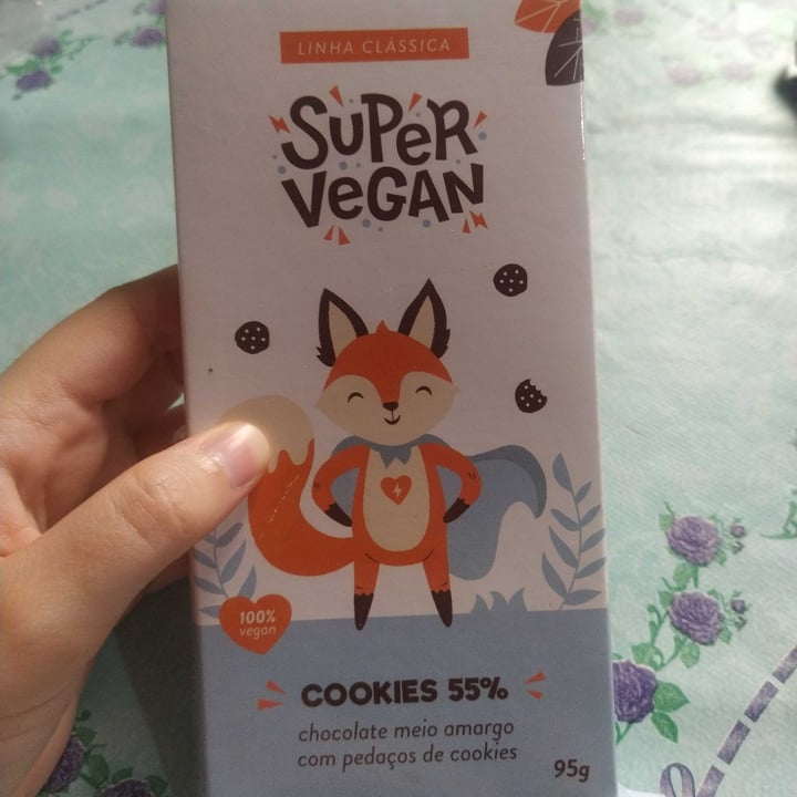 review photo of Super Vegan Barra de Chocolate - Meio Amargo com Pedaços de Cookies shared by @imsbruna on 01 Oct 2022 - review