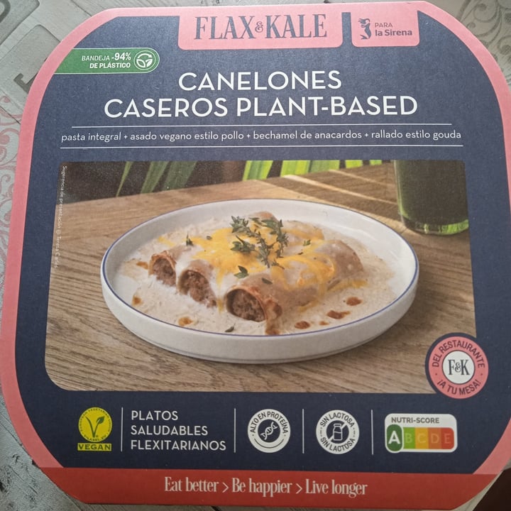 photo of Flax & Kale Canelones caseros plant-based shared by @villacampa on  21 Dec 2022 - review