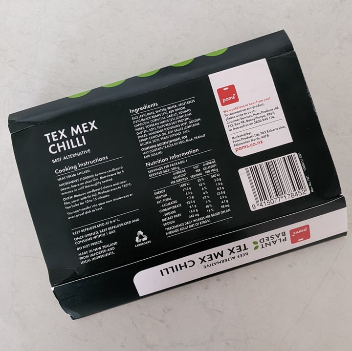 review photo of Pams Plant Based Tex Mex Chilli shared by @vishika on 29 Jan 2022 - review