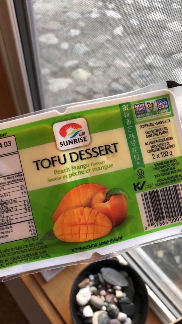 review photo of Sunrise Soya Foods Peach Mango Tofu Dessert shared by @thoughtfulvegan on 01 Mar 2020 - review