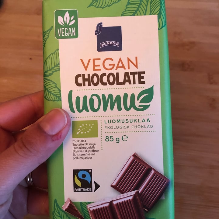 photo of Rainbow Vegan chocolate luomu shared by @miika on  26 Apr 2022 - review