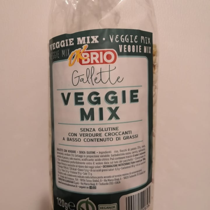 photo of Ok BRIO Gallette Veggie Mix shared by @signormusetto on  14 Nov 2020 - review